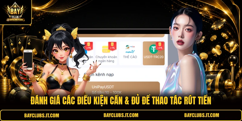 Đánh giá các điều kiện cần & đủ để thao tác rút tiền
