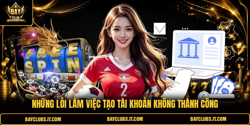 Những lỗi làm việc tạo tài khoản không thành công